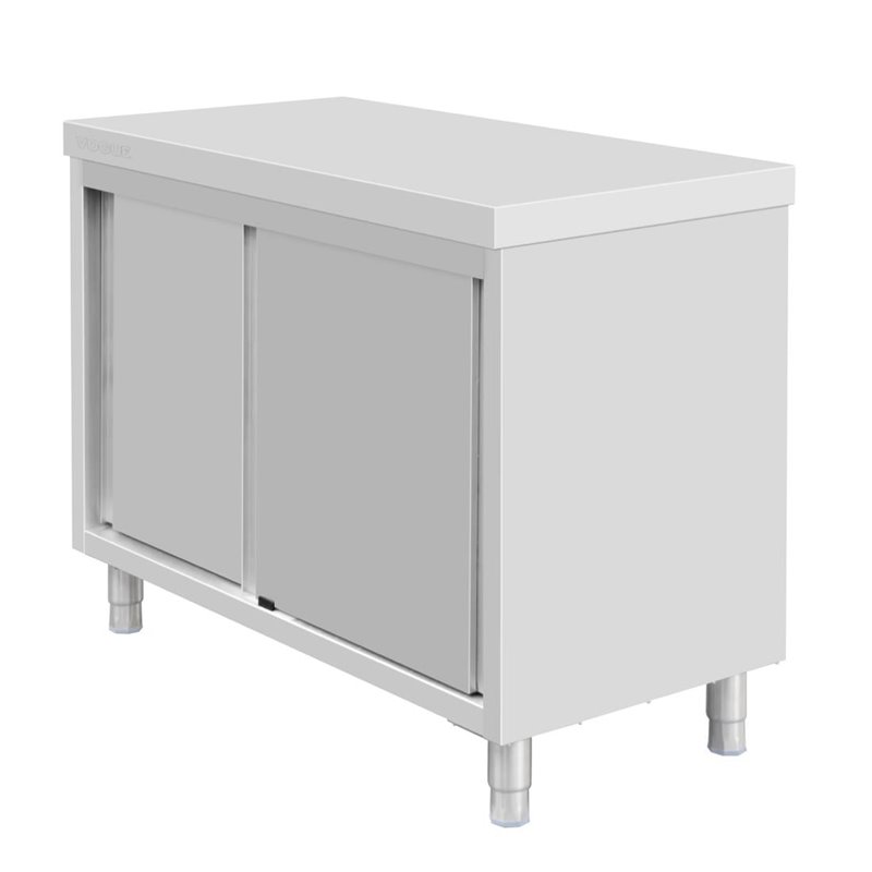 Armoire sur pieds en acier inoxydable Vogue 900x1200x600mm - Gastronoble - FU585