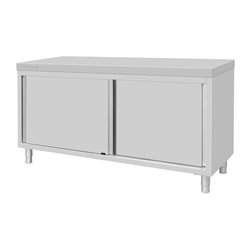Armoire sur pieds en acier inoxydable Vogue 900x1800x600mm - Gastronoble - FU587