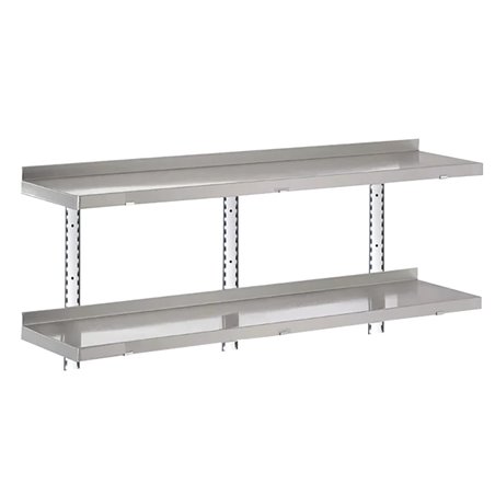 &Eacute;tag&egrave;re compl&egrave;te 2 niveaux Gastro-M 1600x400x35mm - Gastronoble - HZ760