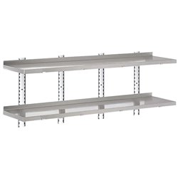 &Eacute;tag&egrave;re compl&egrave;te 2 niveaux Gastro-M 1800x400x35mm - Gastronoble - HZ763