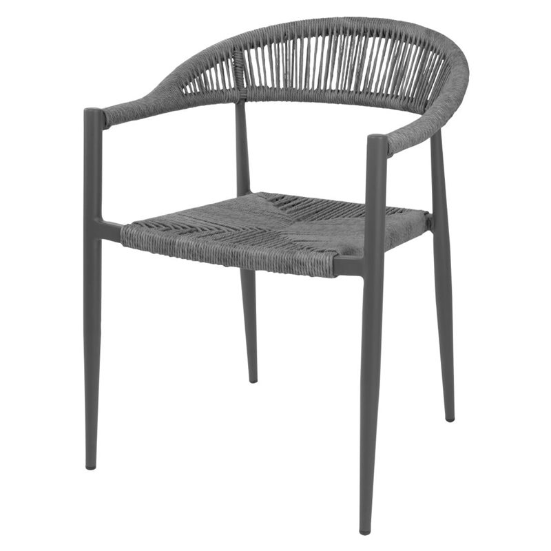 Fauteuils d'ext&eacute;rieur en rotin PE tress&eacute; Bolero Eden anthracite (lot de 4) - Gastronoble - HZ590