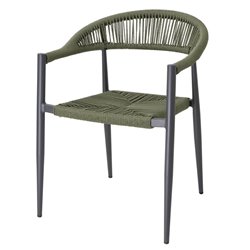 Fauteuils d'ext&eacute;rieur en rotin PE tress&eacute; Bolero Eden verts (lot de 4) - Gastronoble - HZ592