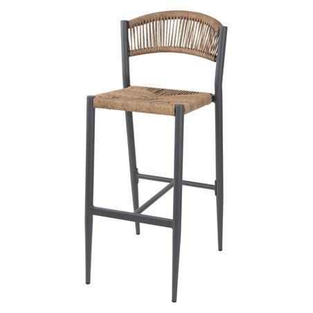 Tabourets de bar d'ext&eacute;rieur en rotin PE tress&eacute; Bolero Eden naturels (lot de 2) - Gastronoble - HZ594