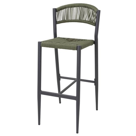Tabourets de bar d'ext&eacute;rieur en rotin PE tress&eacute; Bolero Eden verts (lot de 2) - Gastronoble - HZ595