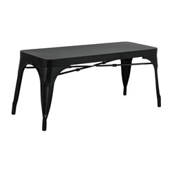 Bancs en m&eacute;tal noir Bolero Bistro 1000&nbsp;mm (lot de 2) - Gastronoble - JA328