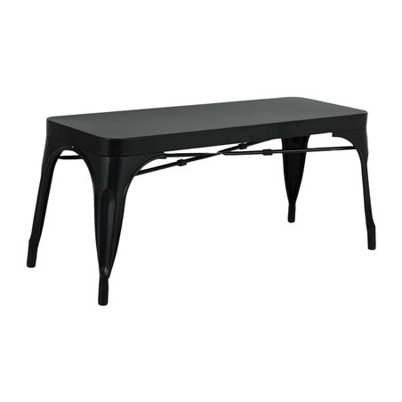 Bancs en m&eacute;tal noir Bolero Bistro 1000&nbsp;mm (lot de 2) - Gastronoble - JA328
