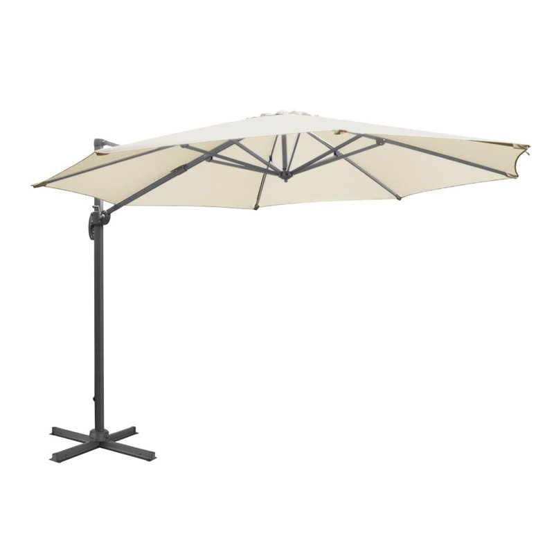 Parasol d&eacute;port&eacute; professionnel Bolero Venice cr&egrave;me 3,5 m - Gastronoble - FU507