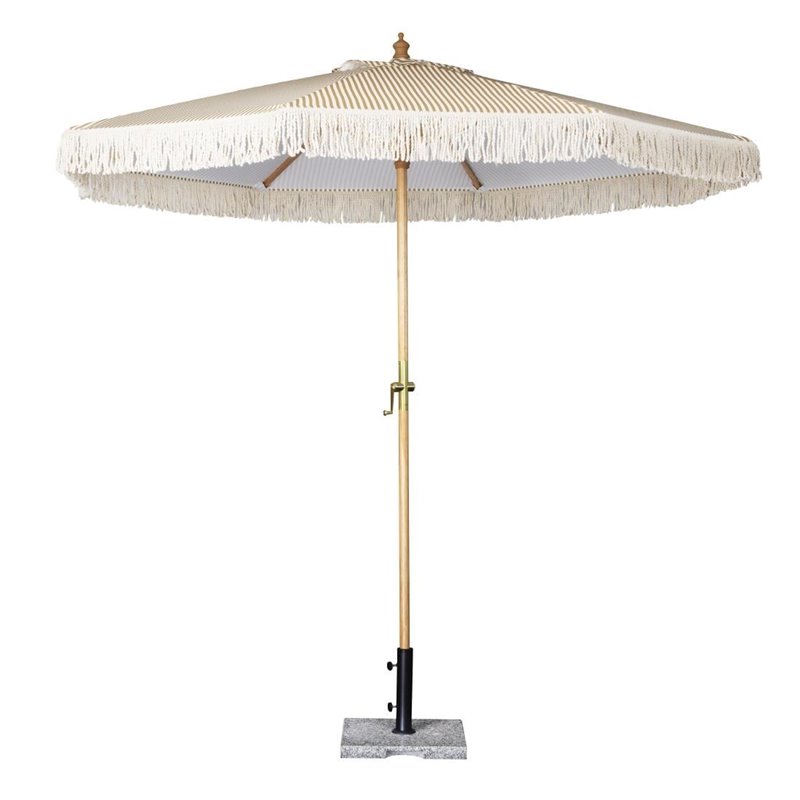 Parasol rond &agrave; rayures Bolero Sicile 2,5m - Gastronoble - FU508