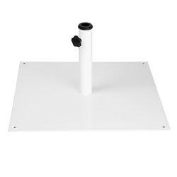 Pied de parasol plat en m&eacute;tal Bolero blanc 18kg - Gastronoble - FU510