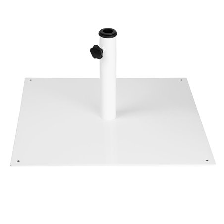 Pied de parasol plat en m&eacute;tal Bolero blanc 18kg - Gastronoble - FU510