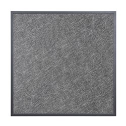 Plateau de table ext&eacute;rieur carr&eacute; en verre tremp&eacute; Bolero noir bross&eacute; bord gris 700 mm - Gastronoble - DZ873