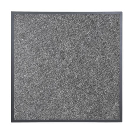 Plateau de table ext&eacute;rieur carr&eacute; en verre tremp&eacute; Bolero noir bross&eacute; bord gris 700 mm - Gastronoble - DZ873