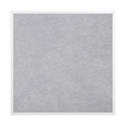 Plateau de table ext&eacute;rieur carr&eacute; en verre tremp&eacute; Bolero effet pierre gris clair bord blanc 700 mm - Gastronoble - FU514