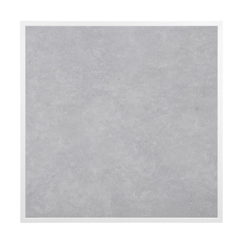 Plateau de table ext&eacute;rieur carr&eacute; en verre tremp&eacute; Bolero effet pierre gris clair bord blanc 700 mm - Gastronoble - FU514