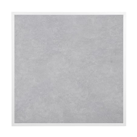 Plateau de table ext&eacute;rieur carr&eacute; en verre tremp&eacute; Bolero effet pierre gris clair bord blanc 700 mm - Gastronoble - FU514