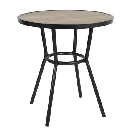 Table ronde d'ext&eacute;rieur Marston Bolero noire 700mm - Gastronoble - DX986