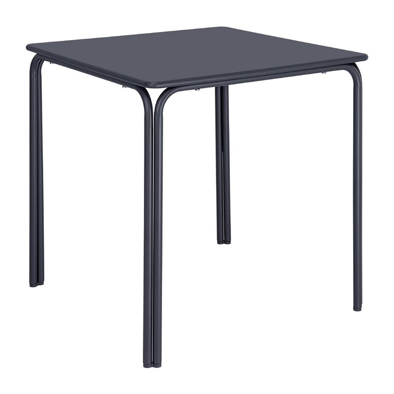 Table carr&eacute;e en acier Bolero Adeline 700mm bleu ardoise - Gastronoble - HZ355