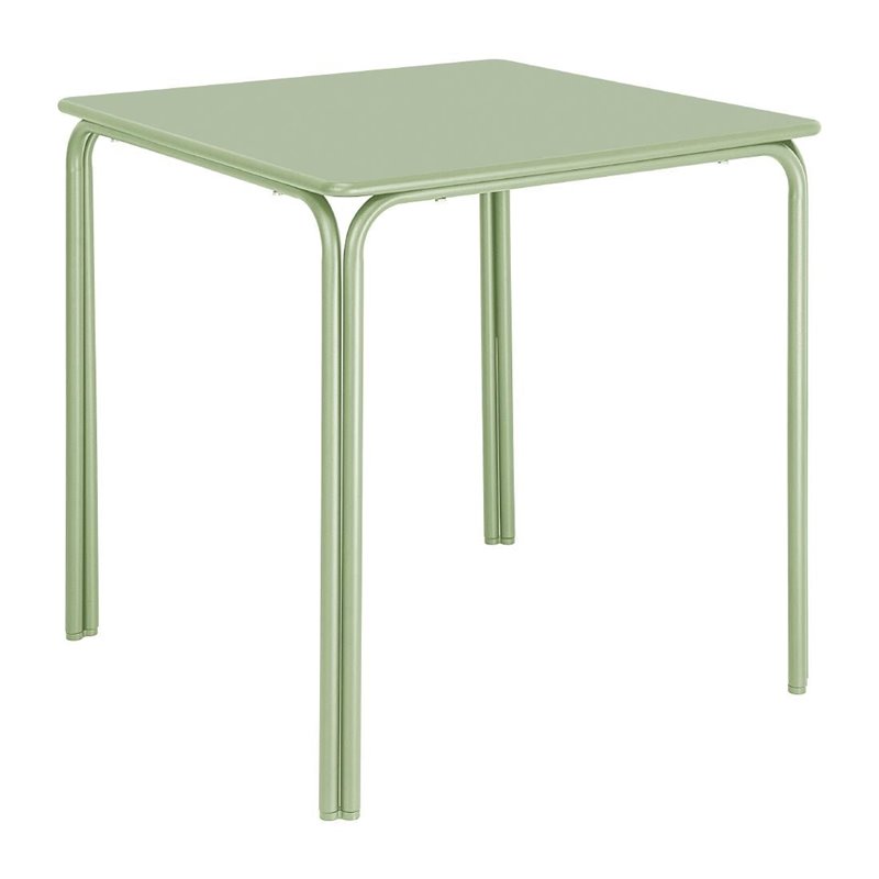Table carr&eacute;e en acier Bolero Adeline 700mm vert clair - Gastronoble - HZ357