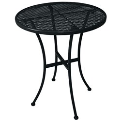 Table bistro ronde en acier ajour&eacute; Bolero noire 600mm (lot de 15) - Gastronoble - SA819