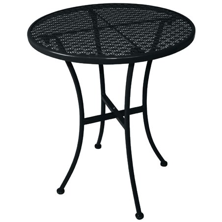 Table bistro ronde en acier ajour&eacute; Bolero noire 600mm (lot de 15) - Gastronoble - SA819