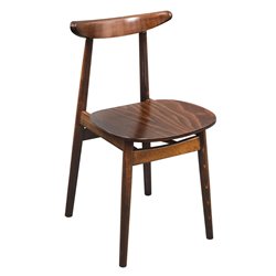 Chaises en bois courb&eacute; Fameg Cowhorn noyer naturel (lot de 2) - Gastronoble - CW008
