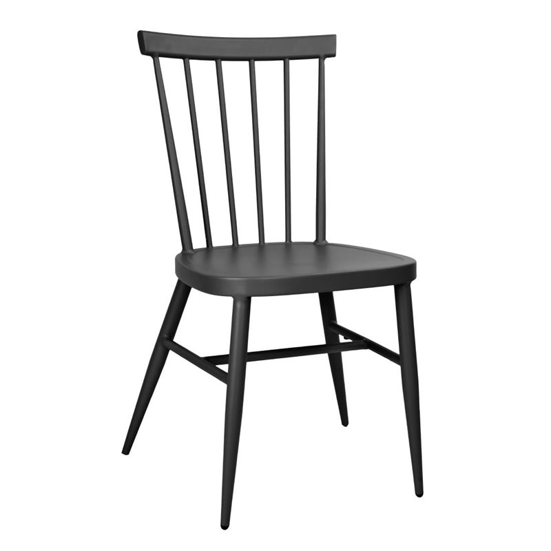 Chaises en aluminium Bolero Windsor noires (lot de 4) - Gastronoble - DX686