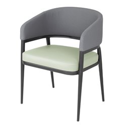 Fauteuils d'int&eacute;rieur Bolero Meridian gris / pistache (lot de 2) - Gastronoble - FU520