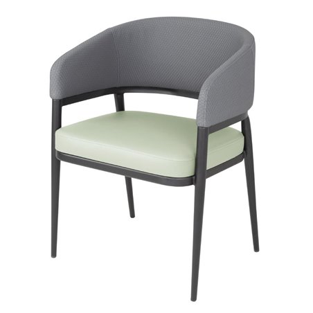 Fauteuils d'int&eacute;rieur Bolero Meridian gris / pistache (lot de 2) - Gastronoble - FU520