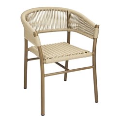 Fauteuils en corde naturelle tress&eacute;e Bolero Florence (lot de 2) - Gastronoble - FU532