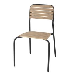 Chaises d'ext&eacute;rieur effet bois Bolero Santorini (lot de 4) - Gastronoble - FU537
