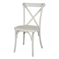 Chaises en r&eacute;sine &agrave; dossier crois&eacute; Bolero Manhattan blanches (lot de 4) - Gastronoble - HW280
