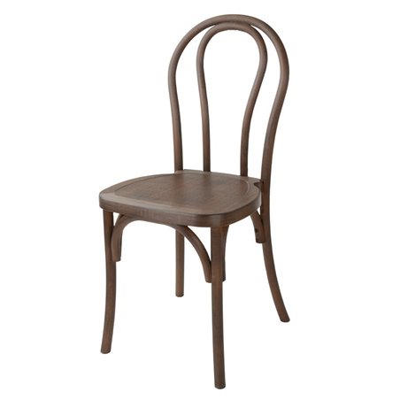 Chaises en r&eacute;sine style bois courb&eacute; Bolero Soho noyer (lot de 4) - Gastronoble - HW287