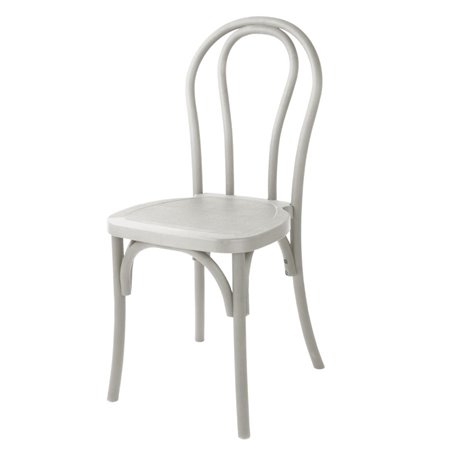Chaises en r&eacute;sine style bois courb&eacute; Bolero Soho blanches (lot de 4) - Gastronoble - HW288