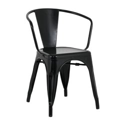 Fauteuils Bolero Bistro Curve noirs (lot de 4) - Gastronoble - HZ806