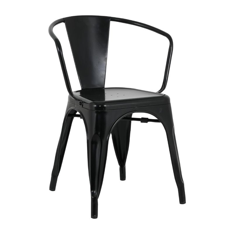 Fauteuils Bolero Bistro Curve noirs (lot de 4) - Gastronoble - HZ806