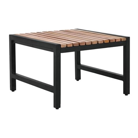 Tabourets de bar bas en acier et acacia Bolero (lot de 4) - Gastronoble - DK904