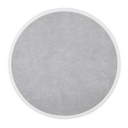 Plateau de table ext&eacute;rieur rond en verre tremp&eacute; Bolero effet pierre gris clair bord blanc 580 mm - Gastronoble - DL485