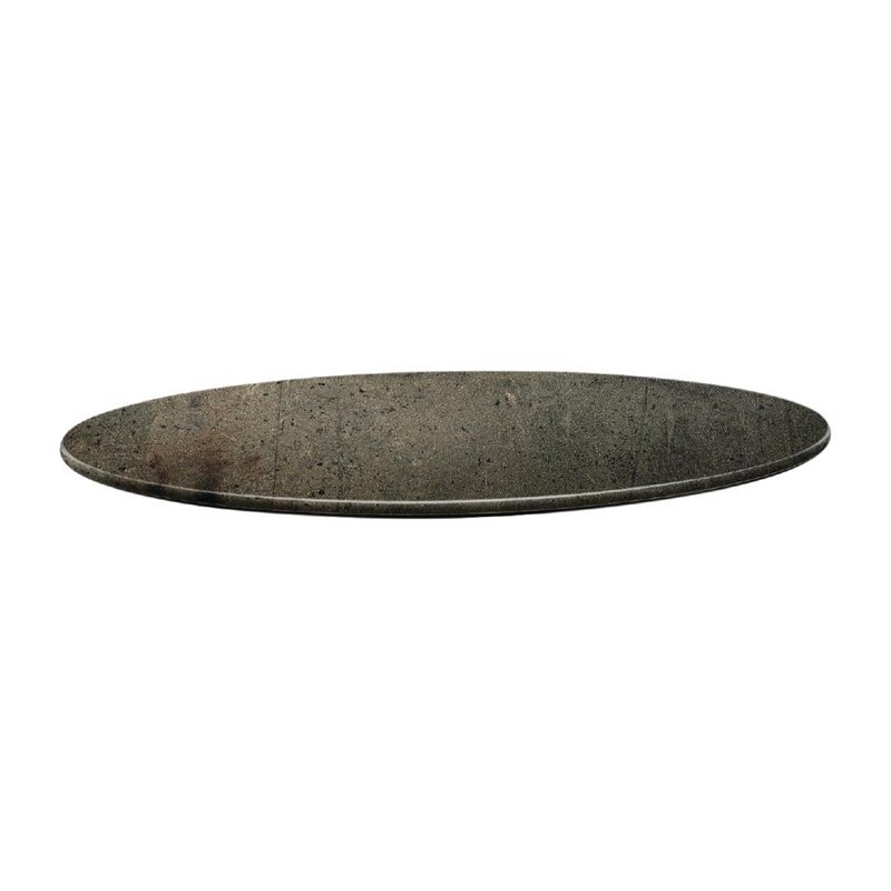 Plateau de table rond Topalit Smartline 80cm b&eacute;ton - Gastronoble - DR991