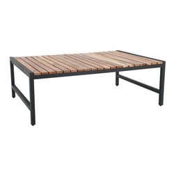 Table basse en acier et acacia Bolero 1 200x800mm - Gastronoble - DK903