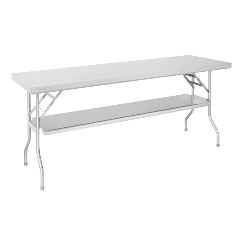 Table de travail pliante inox Vogue 1830x760x780 - Gastronoble - DR195