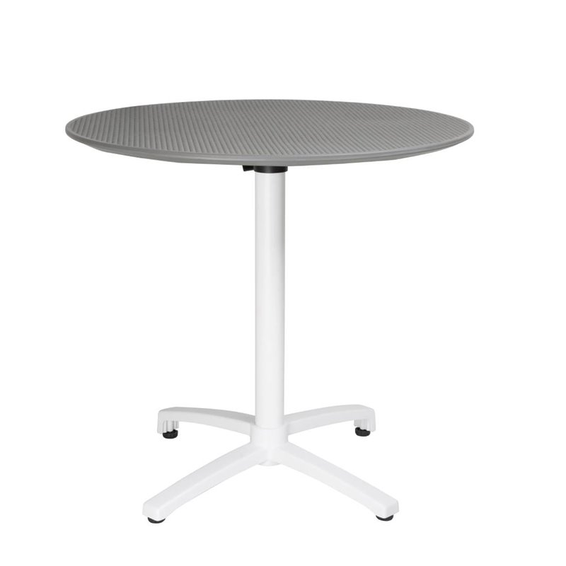 Table pliante en polypropyl&egrave;ne Bolero 800mm gris fonc&eacute; - Gastronoble - FT621