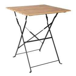 Table de terrasse carr&eacute;e Bolero Perth effet bois - Gastronoble - FU538