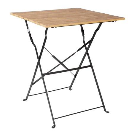 Table de terrasse carr&eacute;e Bolero Perth effet bois - Gastronoble - FU538
