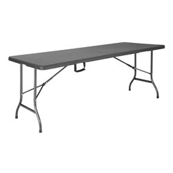 Table pliante rectangulaire en rotin PE Bolero noire - Gastronoble - GR770