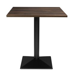 Table carr&eacute;e Bolero Complete effet bois fonc&eacute; 700mm - Gastronoble - HW850