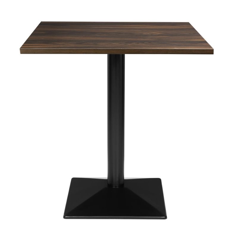 Table carr&eacute;e Bolero Complete effet bois fonc&eacute; 700mm - Gastronoble - HW850