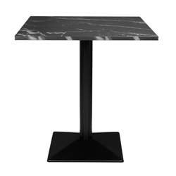 Table carr&eacute;e Bolero Complete effet pierre noire 700mm - Gastronoble - HW851