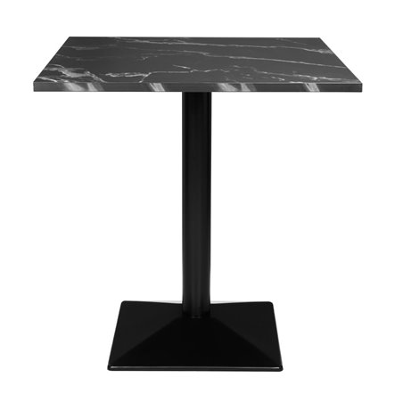 Table carr&eacute;e Bolero Complete effet pierre noire 700mm - Gastronoble - HW851