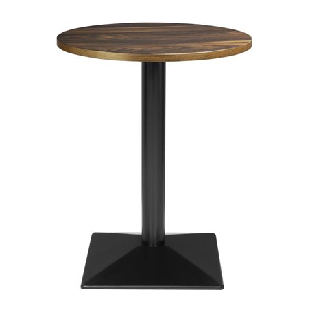 Table ronde Bolero Complete effet bois fonc&eacute; 600mm - Gastronoble - HW853