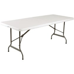Table pliante rectangulaire Bolero blanche 1,8 m - Gastronoble - LL001